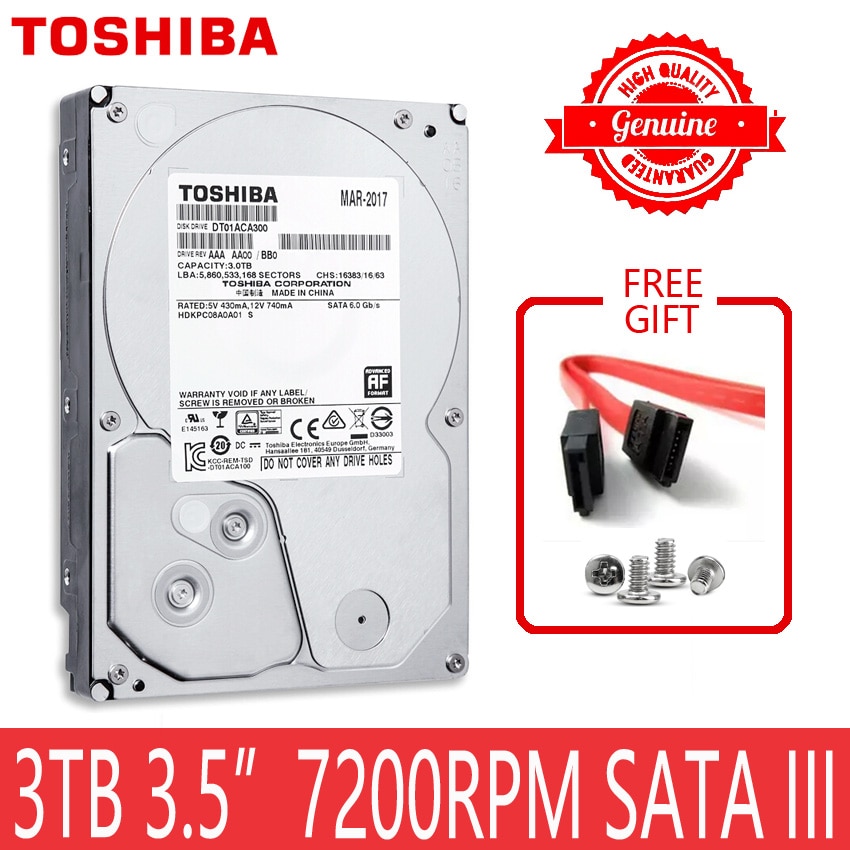 TOSHIBA-3 ׶Ʈ HDD HD 7200 RPM 3.5 ġ 64MB..